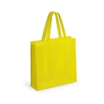 Sac non-tissé personnalisé coloré avec souflet mat 110 g/m2 Holdall couleur jaune première vue