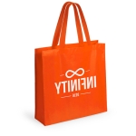 Sac non-tissé personnalisé coloré avec souflet mat 110 g/m2 Holdall couleur orange