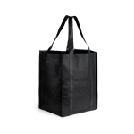 Grands sacs avec logo non tissés en couleurs assorties 80 g/m2 Shopper couleur noir première vue