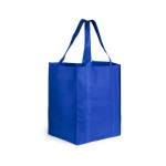Grands sacs avec logo non tissés en couleurs assorties 80 g/m2 Shopper couleur bleu première vue