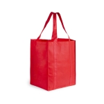Grands sacs avec logo non tissés en couleurs assorties 80 g/m2 Shopper couleur rouge première vue