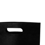 Sac non tissé personnalisé avec anse découpée 80 g/m2 couleur noir troisième vue