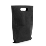 Sac non tissé personnalisé avec anse découpée 80 g/m2 couleur noir sixième vue