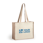 Sac en toile de jute personnalisé et coton laminé 12 kg vue principale