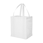 Sacs cabas personnalisés en tissu non tissé avec logo 80 g/m2 Liberty couleur blanc deuxième vue frontale
