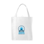Sacs cabas personnalisés en tissu non tissé avec logo 80 g/m2 Liberty couleur blanc deuxième vue impression sérigraphique