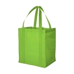 Sacs cabas personnalisés en tissu non tissé avec logo 80 g/m2 Liberty couleur vert clair deuxième vue frontale