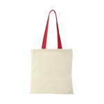 Sac en toile de coton avec poignées longues 100 g/m2 Cotton Color couleur rouge vue frontale