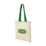 Sac en toile de coton avec poignées longues 100 g/m2 Cotton Color couleur vert vue impression sérigraphique