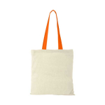 Sac en toile de coton avec poignées longues 100 g/m2 Cotton Color couleur orange deuxième vue frontale
