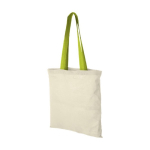 Sac en toile de coton avec poignées longues 100 g/m2 Cotton Color couleur vert clair