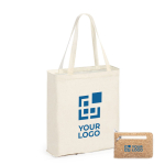 Sac imprimé pliable en coton solide et liège 8 kg 110 g/m2 Cork vue principale