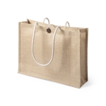 Sac en jute laminé avec longues poignées 10 kg 320 g/m2 Jute Cute couleur beige deuxième vue
