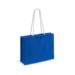Sac jute personnalisé, jolies couleurs, 10 kg de résistance JuteColors couleur bleu première vue