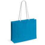 Sac jute personnalisé, jolies couleurs, 10 kg de résistance JuteColors couleur bleu