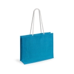 Sac jute personnalisé, jolies couleurs, 10 kg de résistance JuteColors couleur bleu ciel première vue