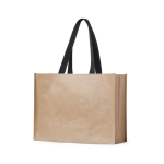 Sac non tissé et papier avec poignées noires 140 g/m2 Exclusif couleur beige première vue