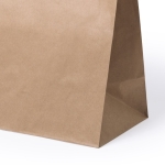 Sac en papier marron, poignées courtes et soufflet 80 g/m2 Papier XXL couleur marron troisième vue