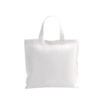 Sac non-tissé personnalisé anses courtes colorées 80 g/m2 Bazaar Short couleur blanc première vue