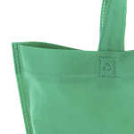 Sac non-tissé personnalisé anses courtes colorées 80 g/m2 Bazaar Short couleur vert troisième vue