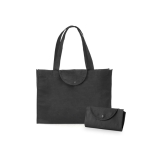 Sac non tissé pliable pas cher avec résistance de 9 kg et 90 g/m2 Flap couleur noir première vue