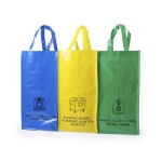 Lot de 3 sacs recyclés 125g/m2 laminés brillants 125 g/m2 Recycle couleur multicolore deuxième vue