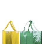 Lot de 3 sacs recyclés 125g/m2 laminés brillants 125 g/m2 Recycle couleur multicolore troisième vue