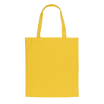 Sac de merchandising durable en coton recyclé 145 g/m2 Waterless couleur jaune deuxième vue