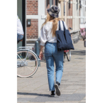 Sac de merchandising durable en coton recyclé 145 g/m2 Waterless couleur bleu marine