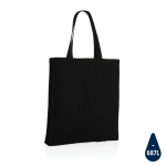 Sac personnalisé en coton recyclé renforcé 145 g/m2 Waterless couleur noir