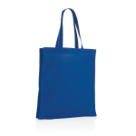 Sac personnalisé en coton recyclé renforcé 145 g/m2 Waterless couleur bleu troisième vue