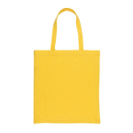 Sac personnalisé en coton recyclé renforcé 145 g/m2 Waterless couleur jaune deuxième vue
