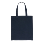 Sac personnalisé en coton recyclé renforcé 145 g/m2 Waterless couleur bleu marine deuxième vue