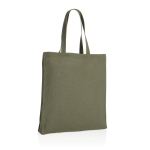 Sac personnalisé en coton recyclé renforcé 145 g/m2 Waterless couleur vert militaire troisième vue