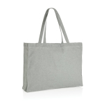 Grand sac cadeau en coton recyclé imprimé ou brodé 145 g/m2 Waterless couleur gris troisième vue
