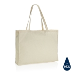 Grand sac cadeau en coton recyclé imprimé ou brodé 145 g/m2 Waterless couleur beige