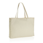 Grand sac cadeau en coton recyclé imprimé ou brodé 145 g/m2 Waterless couleur beige troisième vue