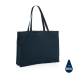 Grand sac cadeau en coton recyclé imprimé ou brodé 145 g/m2 Waterless couleur bleu marine
