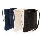 Tote bag recyclé avec poignées longues 330 g/m2 Waterless Strong couleur noir vue générale