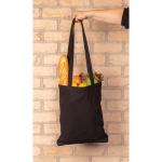 Tote bag recyclé avec poignées longues 330 g/m2 Waterless Strong couleur noir vue d'ambiance