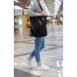 Tote bag recyclé avec poignées longues 330 g/m2 Waterless Strong couleur noir vue d'ambiance 2