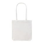 Tote bag recyclé avec poignées longues 330 g/m2 Waterless Strong couleur blanc deuxième vue