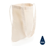 Tote bag recyclé avec poignées longues 330 g/m2 Waterless Strong couleur naturel