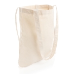 Tote bag recyclé avec poignées longues 330 g/m2 Waterless Strong couleur naturel troisième vue