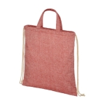 Sac à cordon publicitaire en matériaux recyclés 210 g/m2 Retro couleur rouge