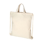 Sac à cordon publicitaire en matériaux recyclés 210 g/m2 Retro couleur naturel