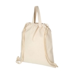 Sac à cordon publicitaire en matériaux recyclés 210 g/m2 Retro couleur naturel deuxième vue