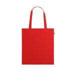 Sac personnalisé cabas recyclable avec longues poignées RPET Convert couleur rouge