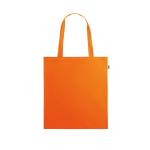 Sac personnalisé cabas recyclable avec longues poignées RPET Convert couleur orange