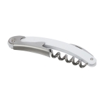 Tire-bouchon avec coupe capsule en acier inoxydable Gourmet couleur blanc